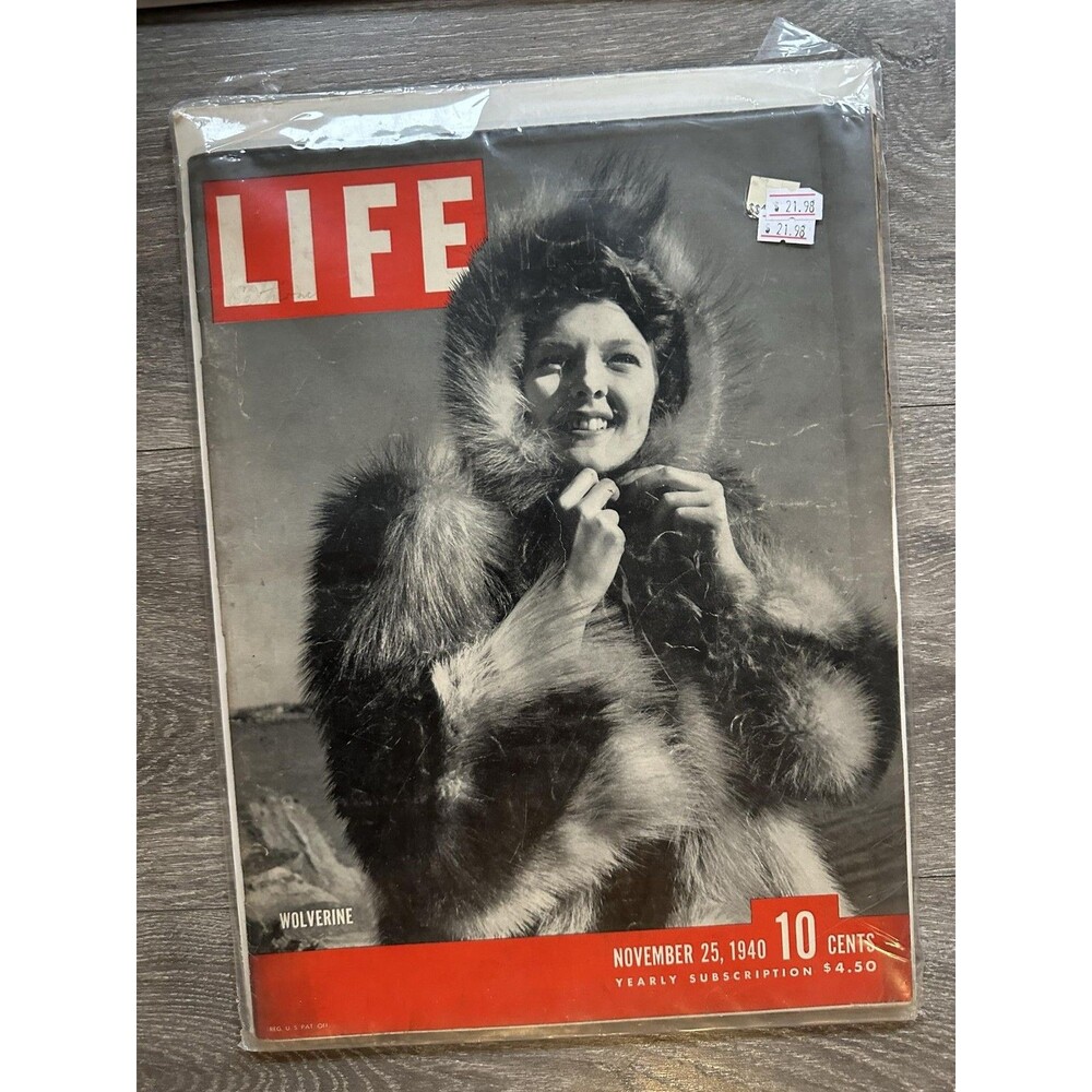Life Magazine November 25 1940 Illustrated Fashion Photography Issue 10 Cents
